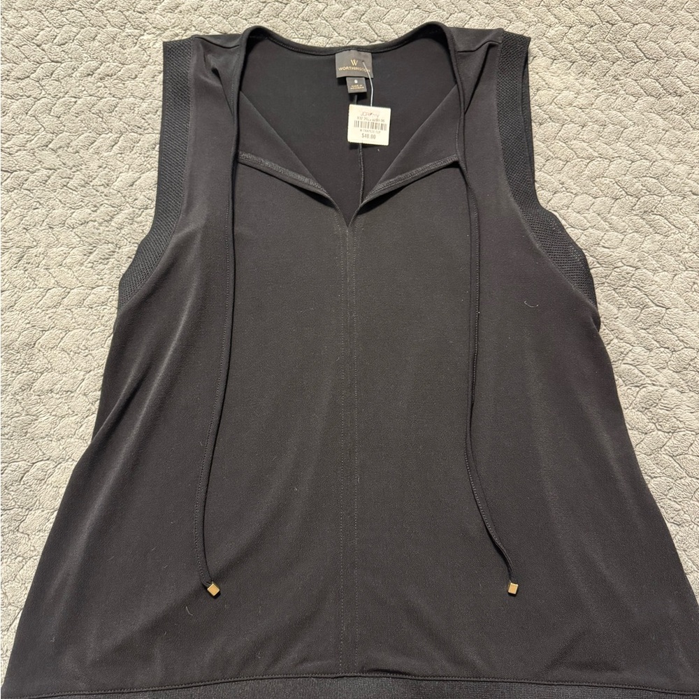 Worthington Black Sleeveless Top NWT. Sz S